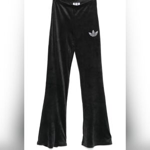 NWT Women's Adidas velour black pants XL